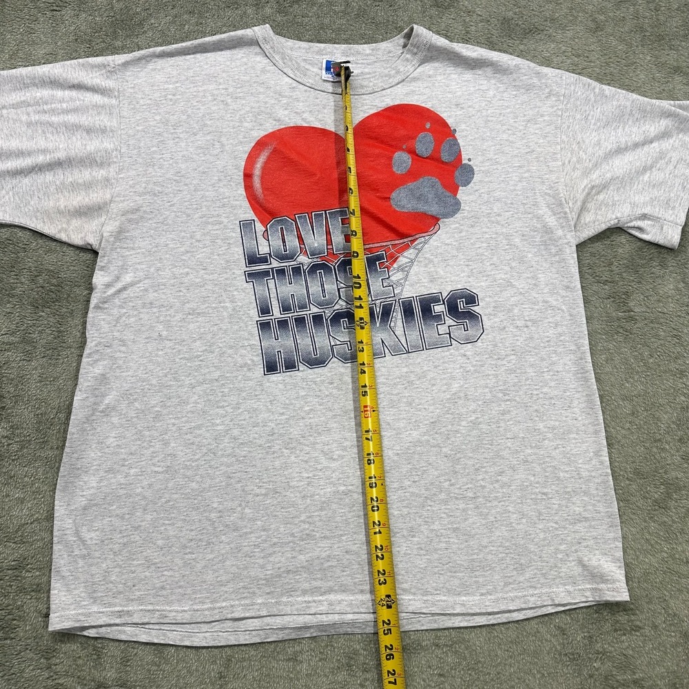 Vintage T-Shirt, Love Those Huskies, mens XL, Basketball, gray, single stitch - Picture 8 of 8